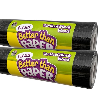 Teacher Created Resources Fun Size Better Than Paper Bulletin Board Roll Vertical Black Wood, 2PK TCR77907